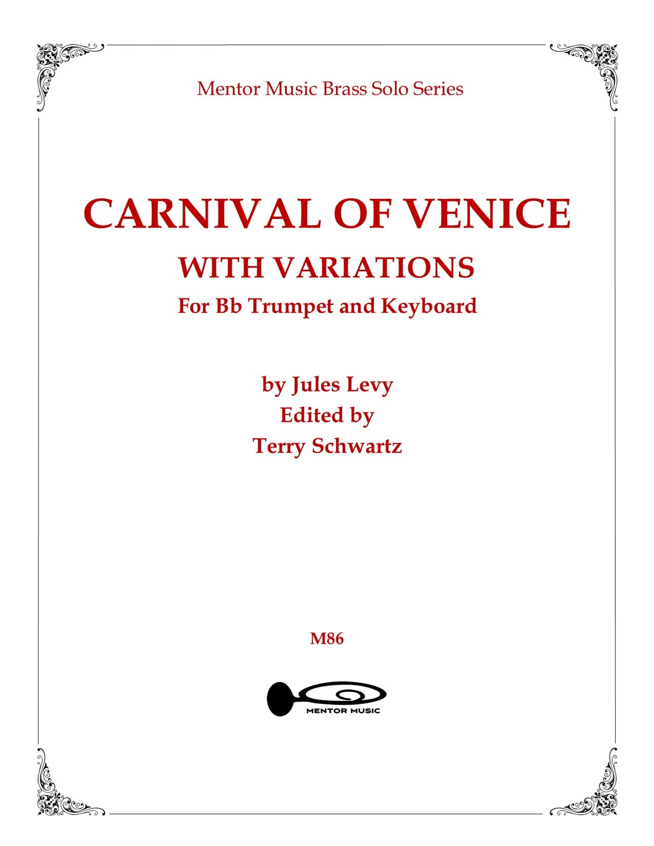 Carnival of Venice With Variations for Bb Trumpet and Piano