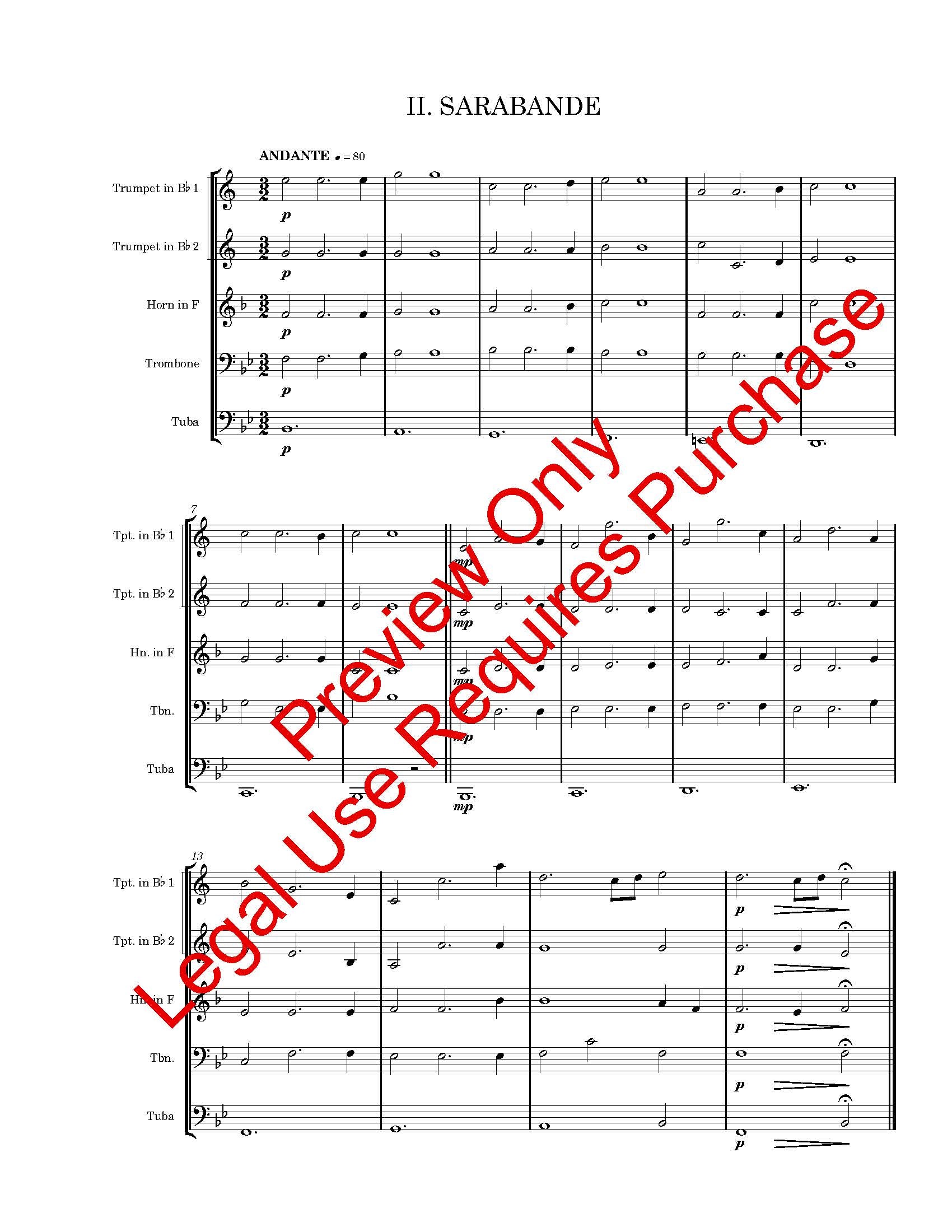 Suite from "Hora Decima" for Brass Quintet