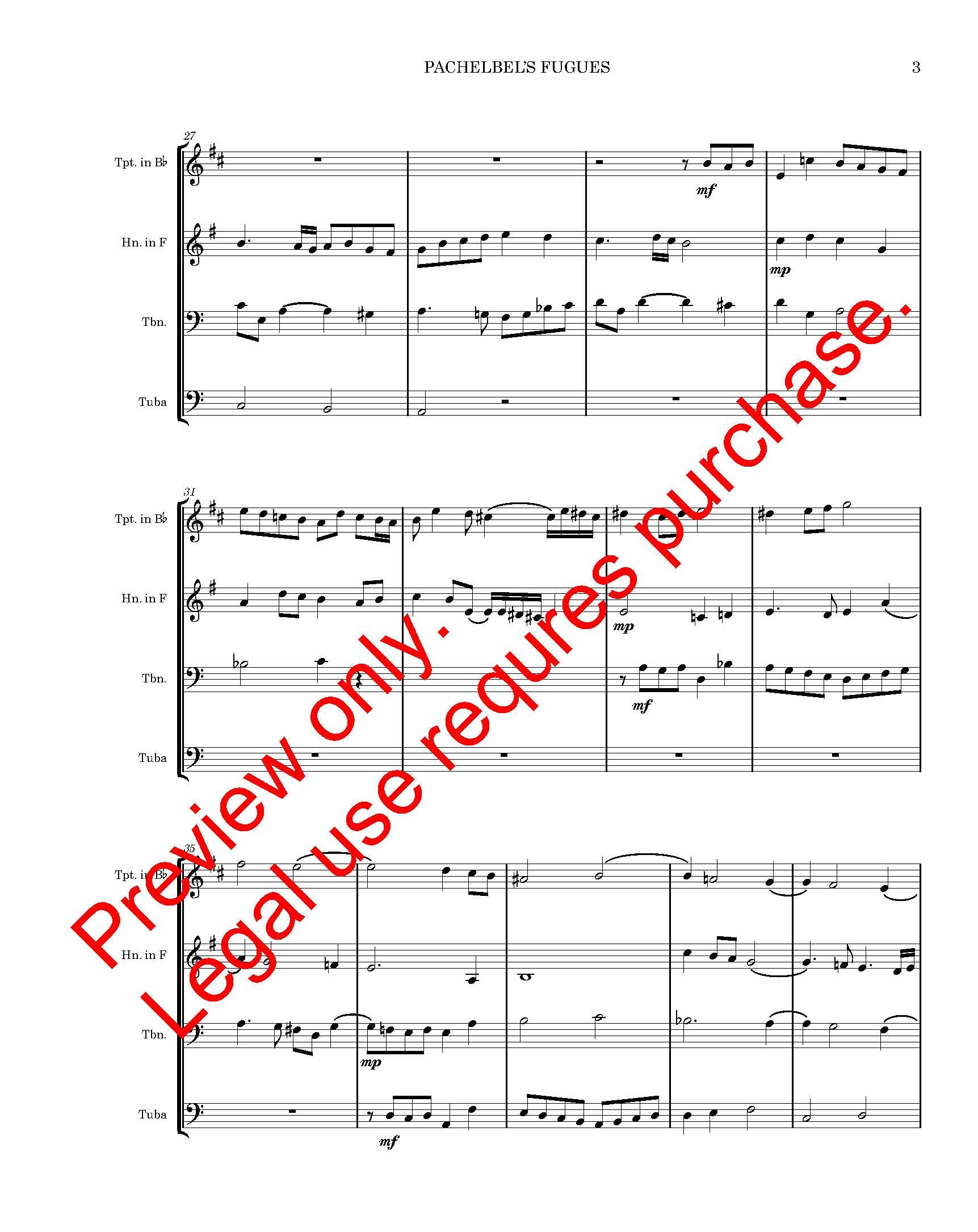 Pachelbel's Fugues - Brass Quartet