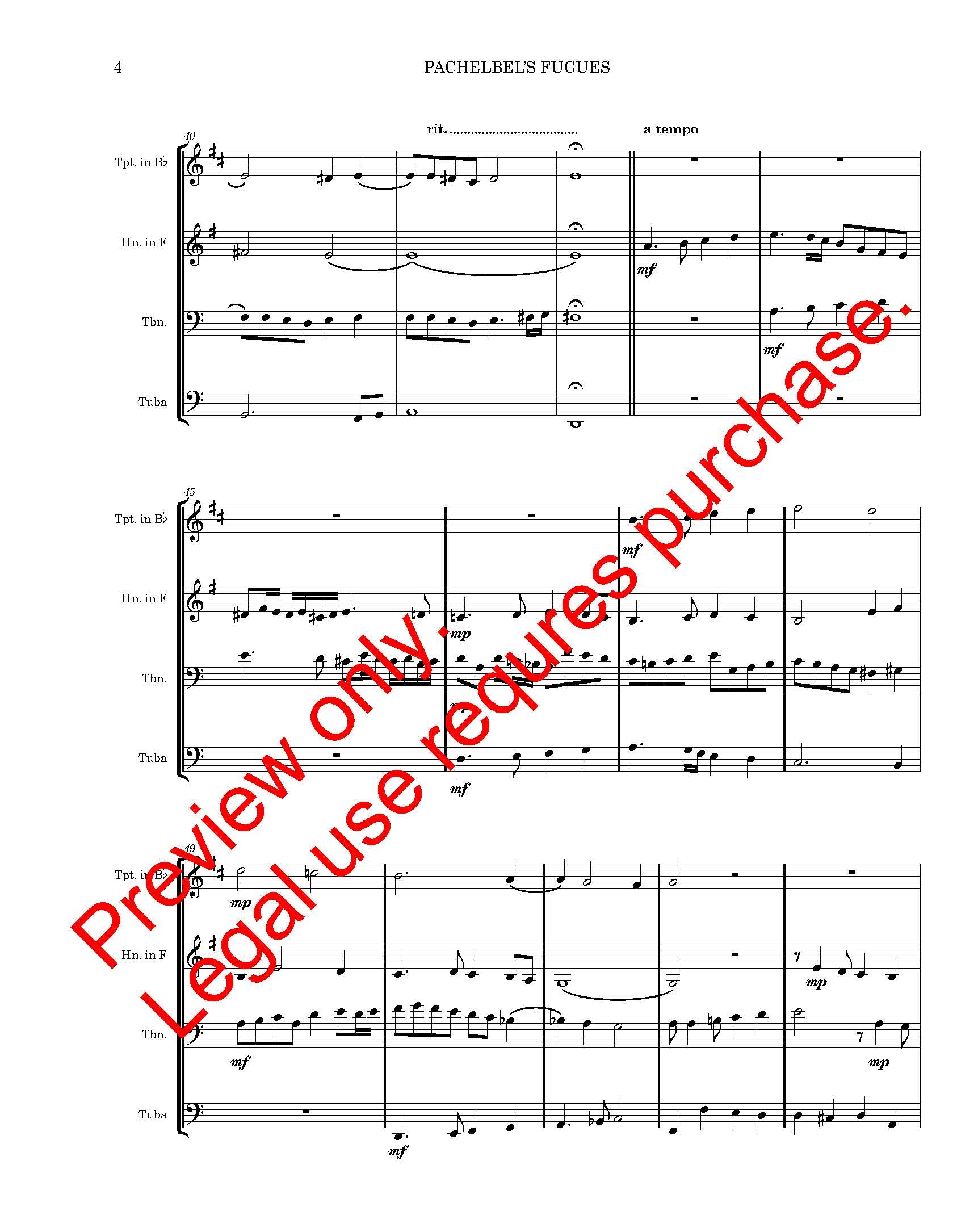 Pachelbel's Fugues - Brass Quartet