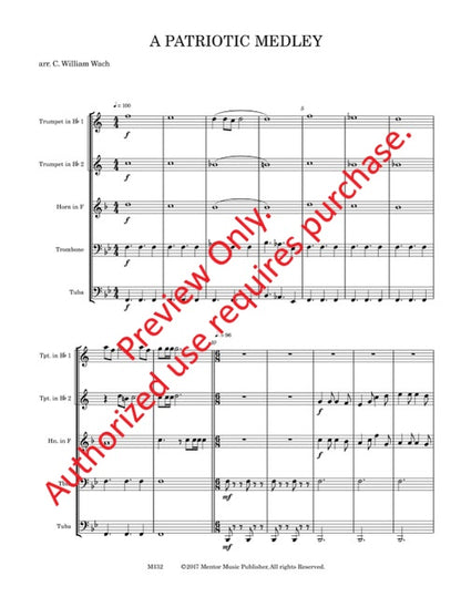 A Patriotic Medley (Brass Quintet)