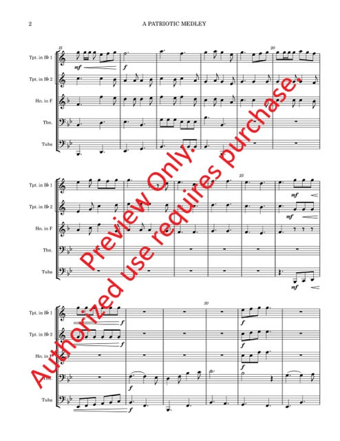 A Patriotic Medley (Brass Quintet)