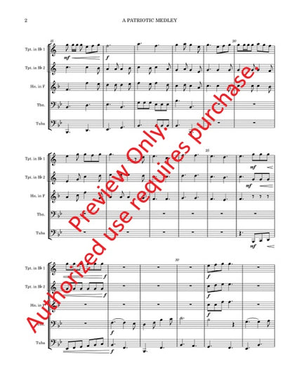A Patriotic Medley (Brass Quintet)