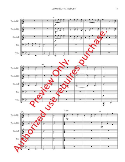 A Patriotic Medley (Brass Quintet)
