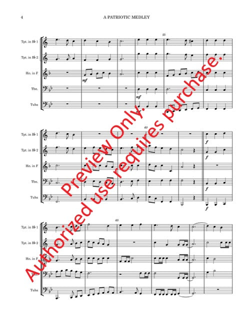 A Patriotic Medley (Brass Quintet)