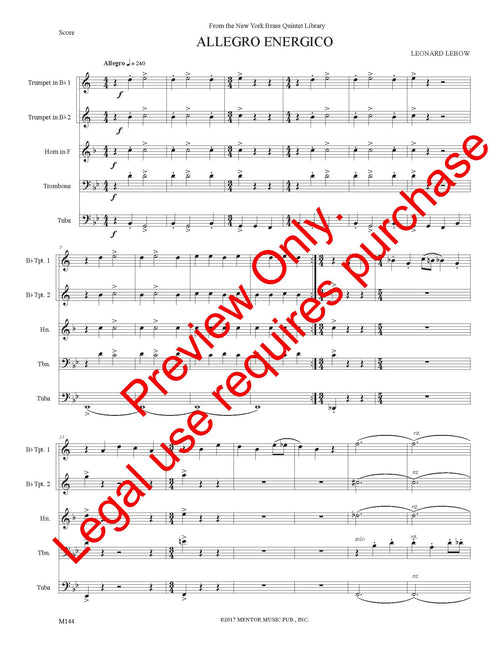 Allegro Energico for Brass Quintet