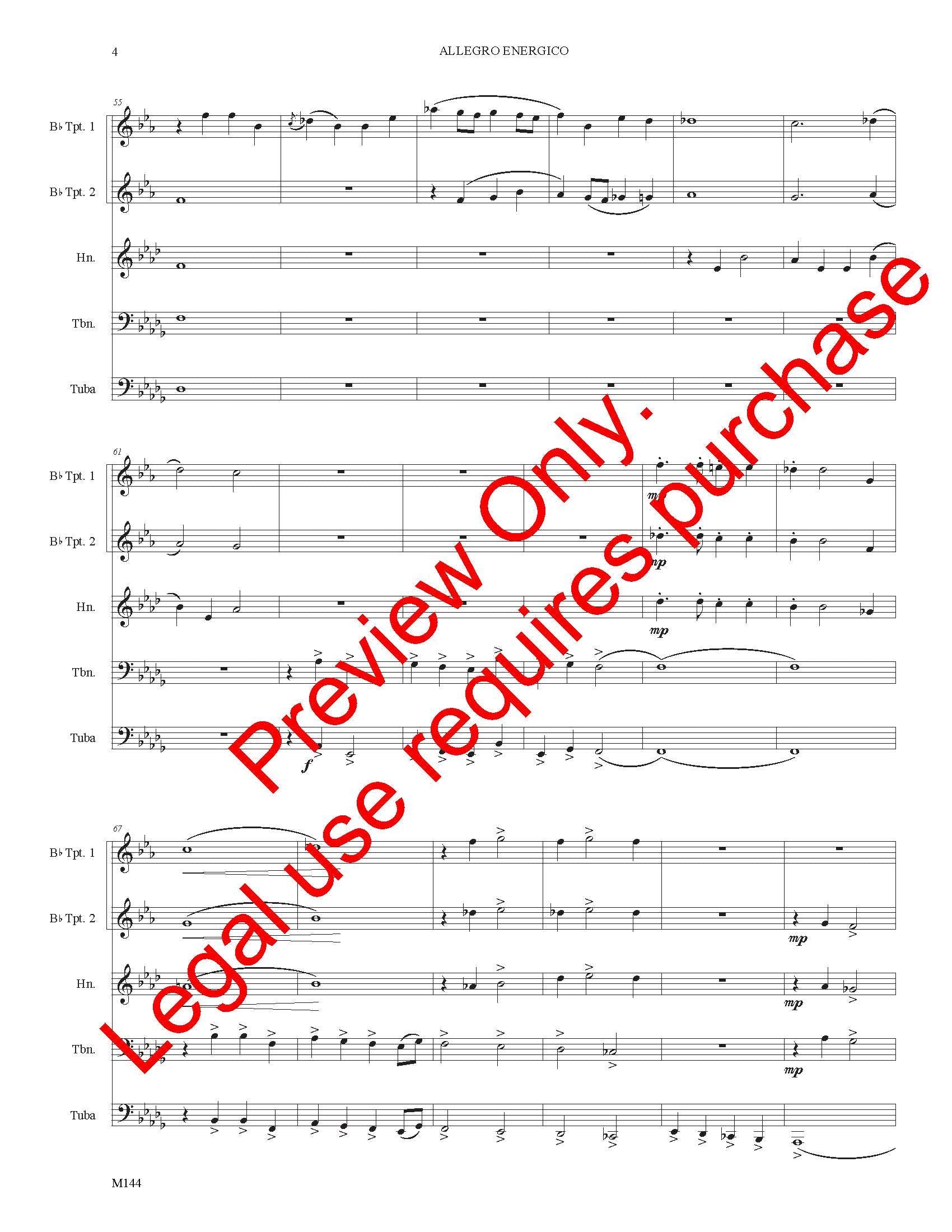 Allegro Energico for Brass Quintet