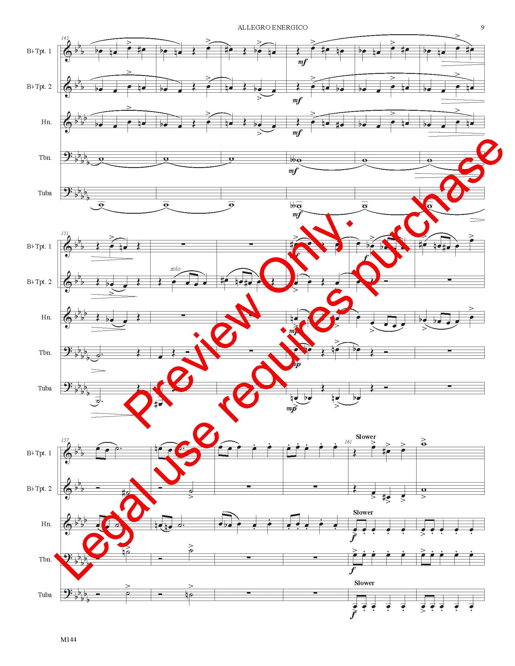 Allegro Energico for Brass Quintet