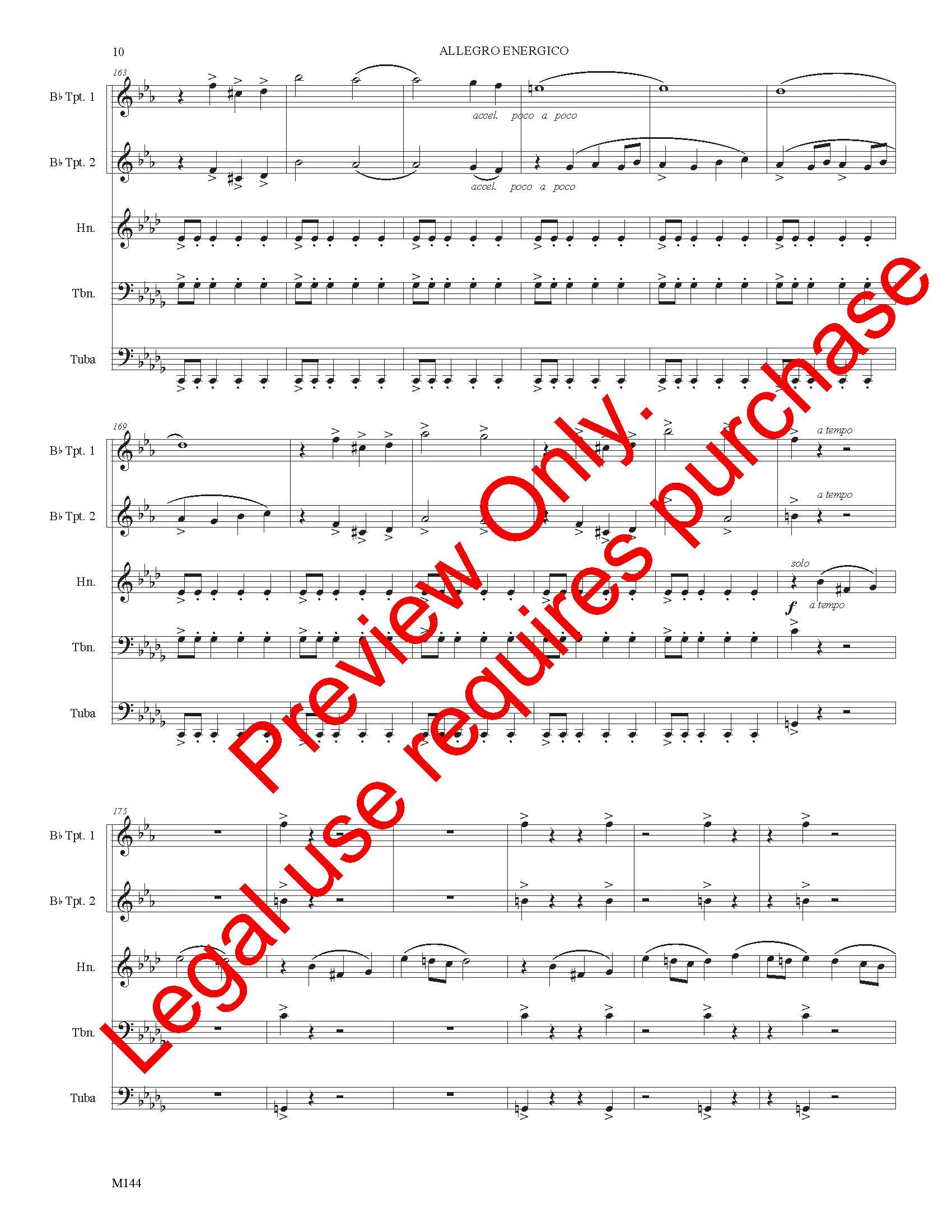 Allegro Energico for Brass Quintet