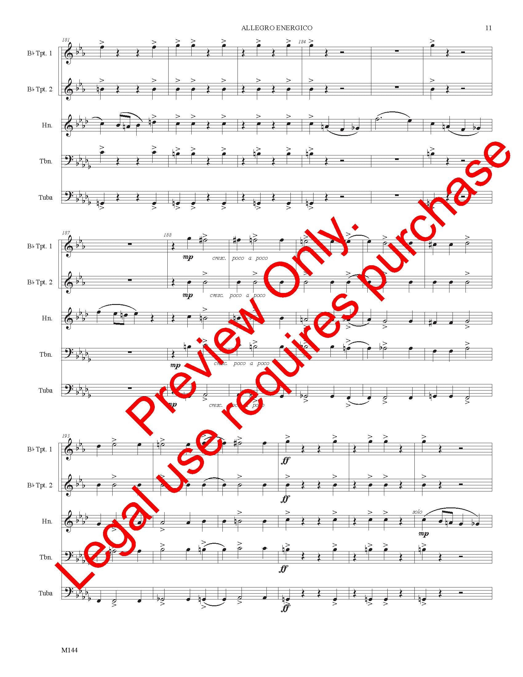 Allegro Energico for Brass Quintet