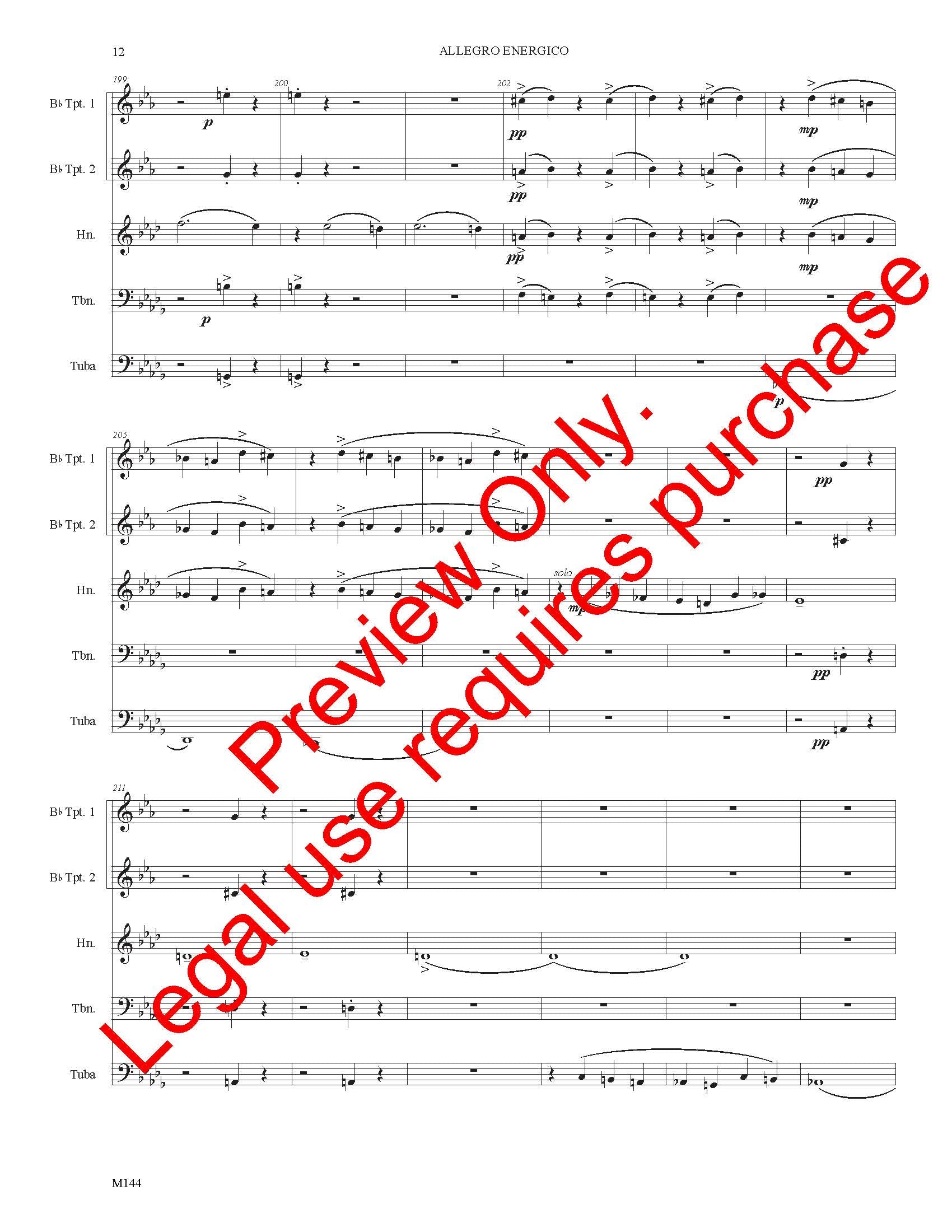 Allegro Energico for Brass Quintet