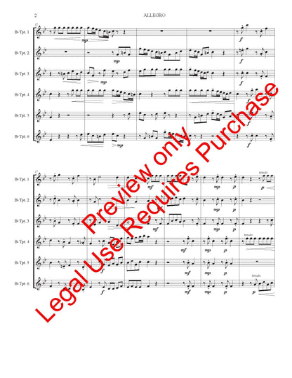 Allegro for 6 Trumpets