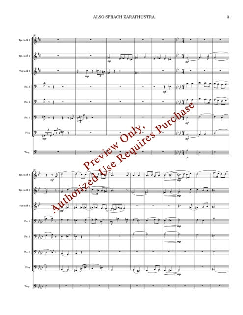 Also Sprach Zarathrustra for Brass Ensemble