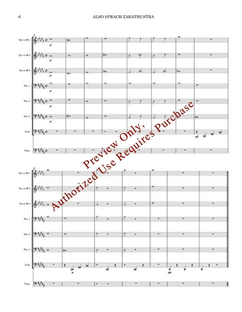 Also Sprach Zarathrustra for Brass Ensemble