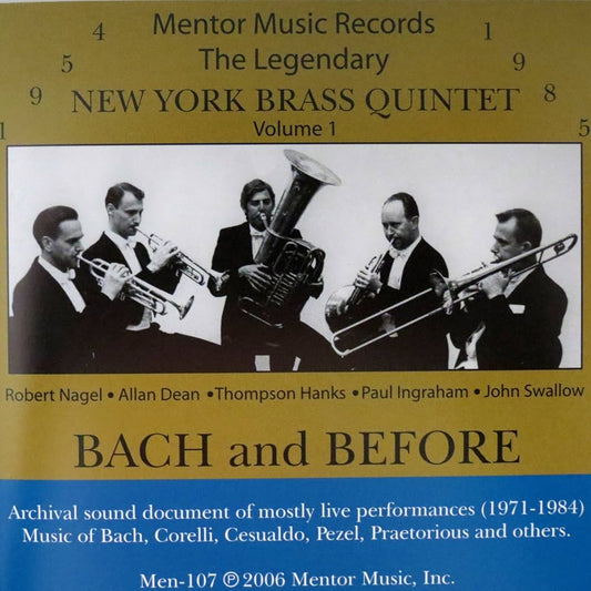 Bach and Before (CD)