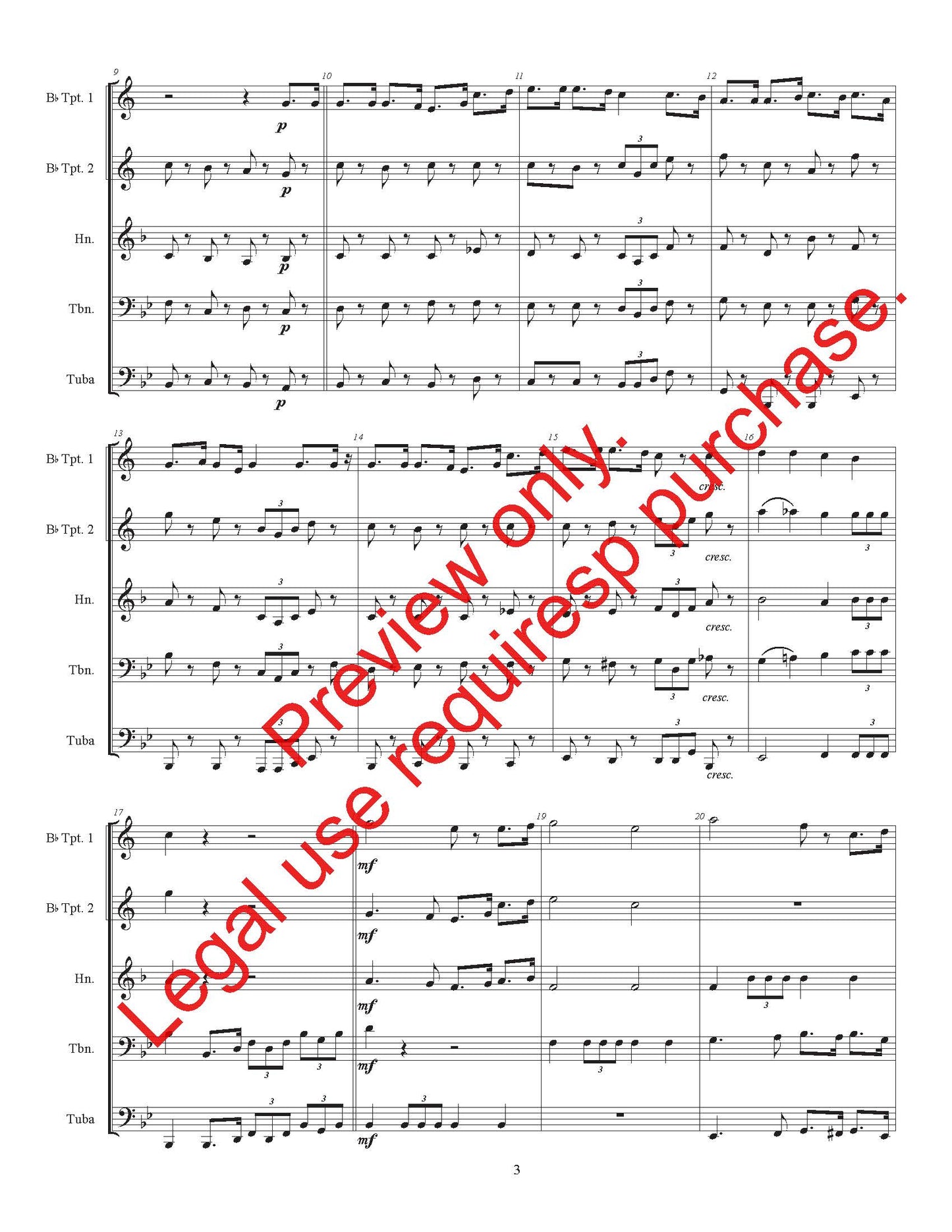 Battle Hymn of the Republic for Brass Quintet
