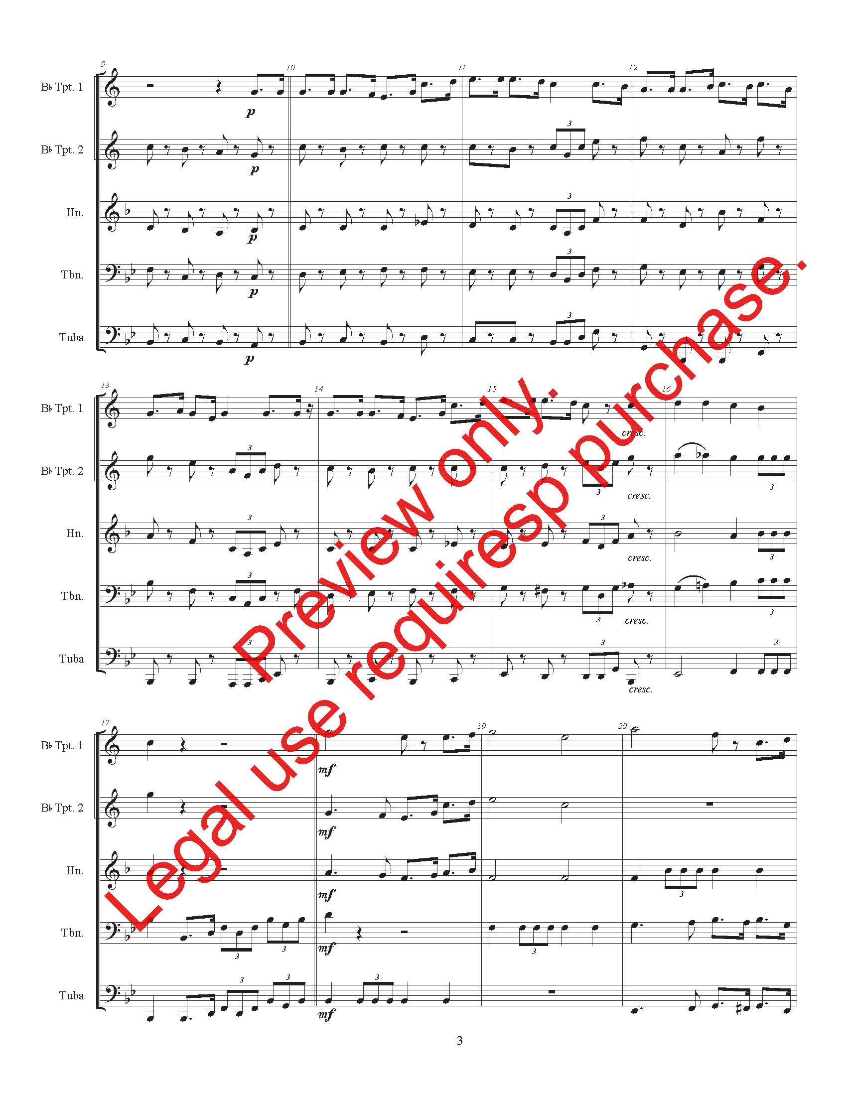 Battle Hymn of the Republic for Brass Quintet