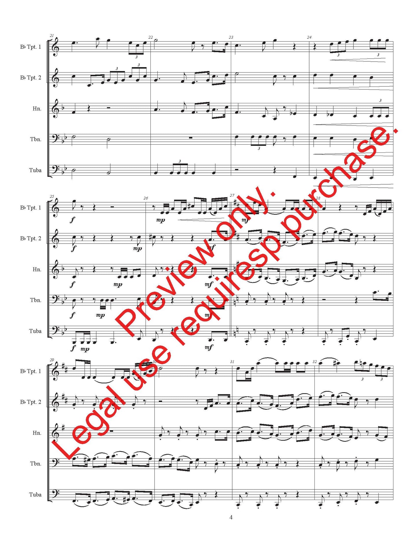 Battle Hymn of the Republic for Brass Quintet