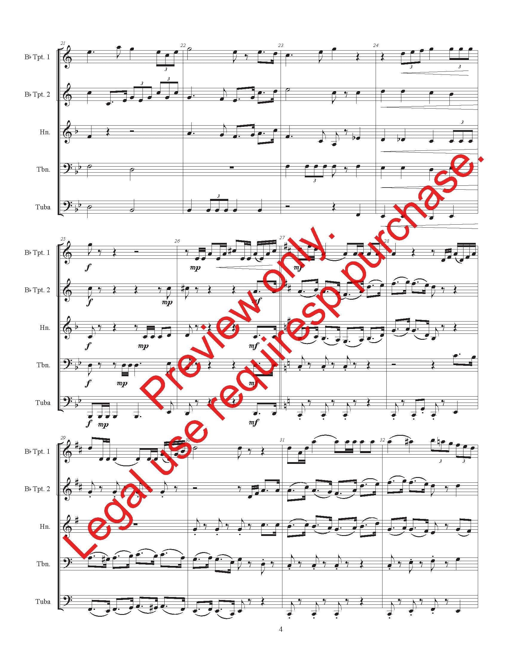 Battle Hymn of the Republic for Brass Quintet