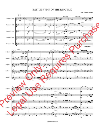 Battle Hymn of the Republic for 5 Trumpets