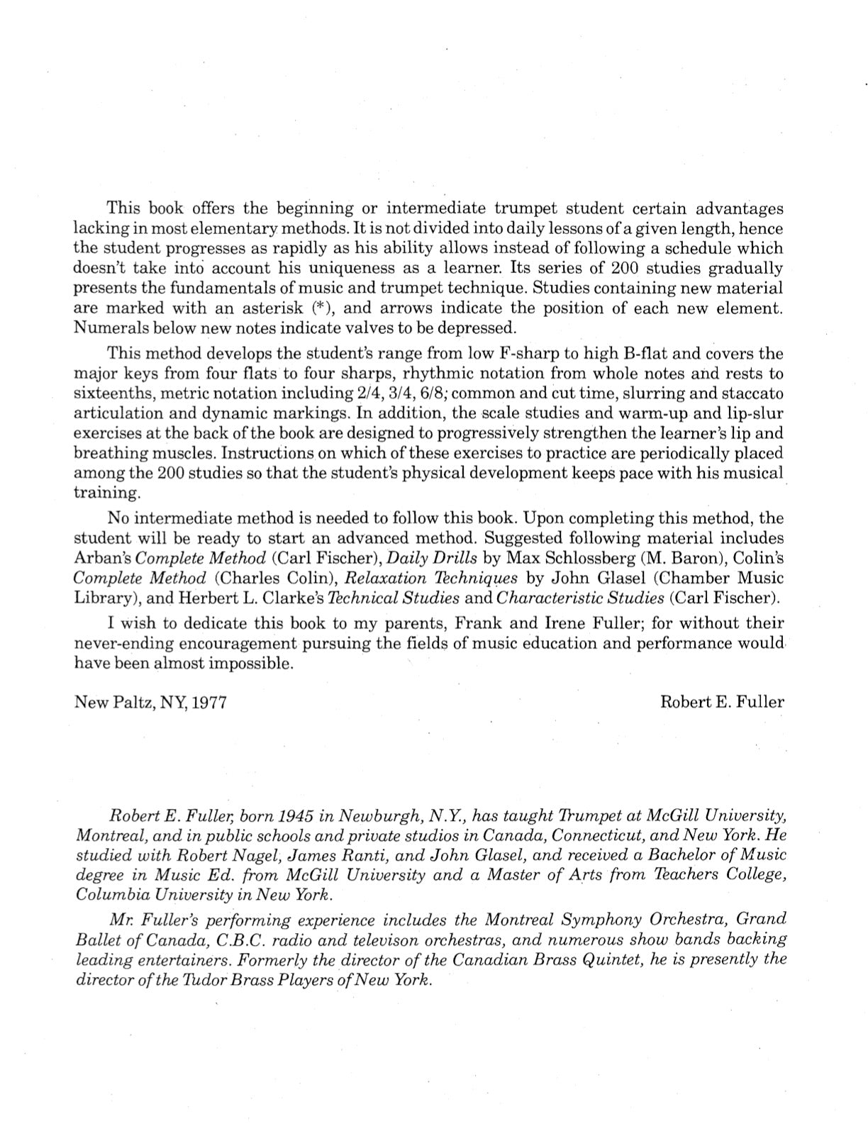 c19 complete trumpet method Robert Fuller Mentor Music USA