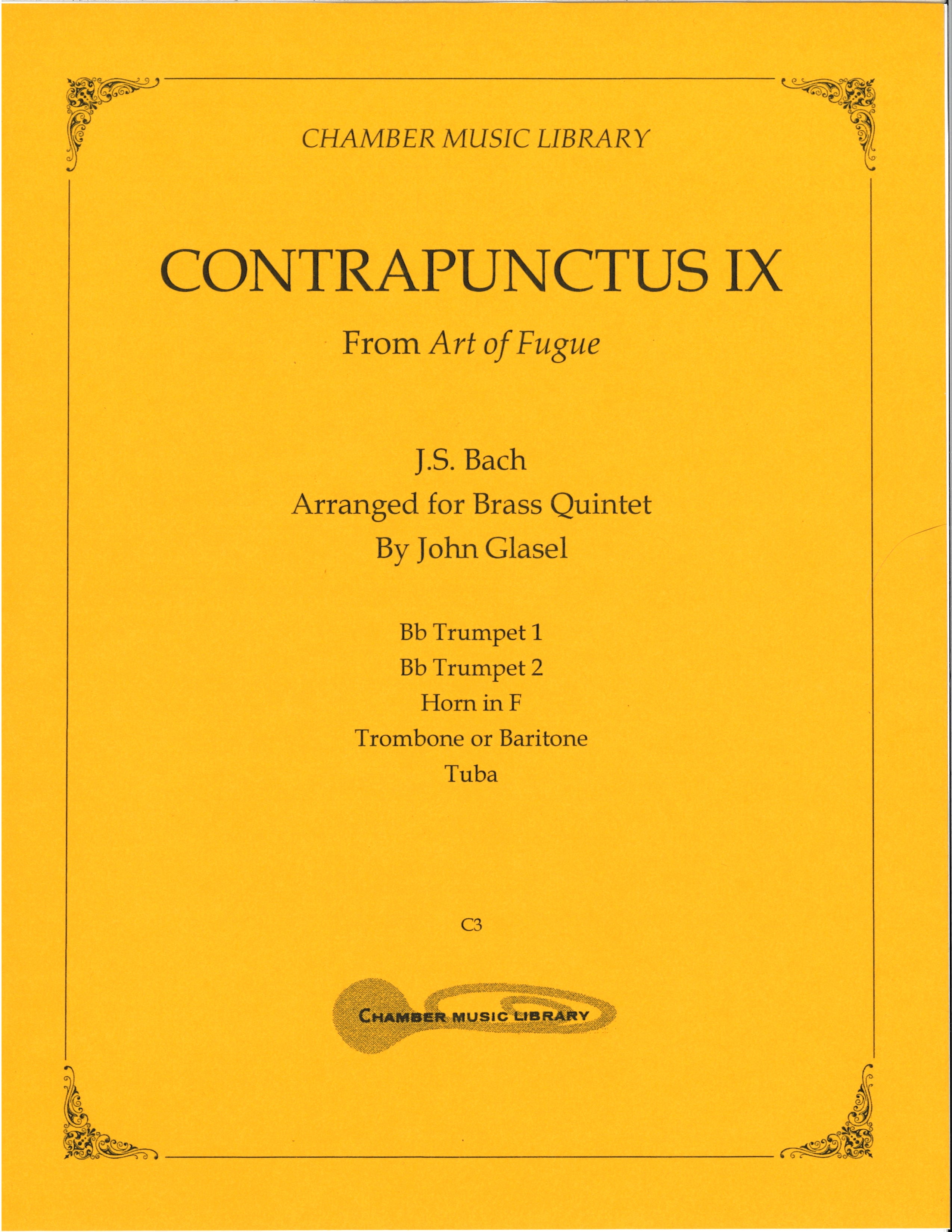 Contrapunctus IX from Bach's Art of Fugue for Brass Quintet