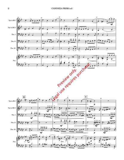 Canzona Prima a 5 for Brass Quintet