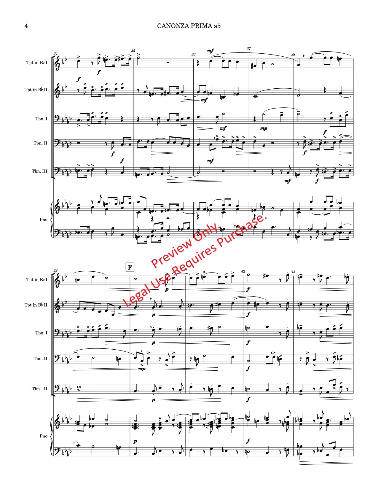 Canzona Prima a 5 for Brass Quintet