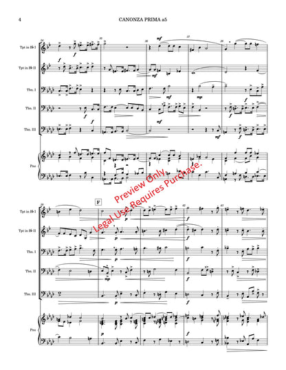 Canzona Prima a 5 for Brass Quintet