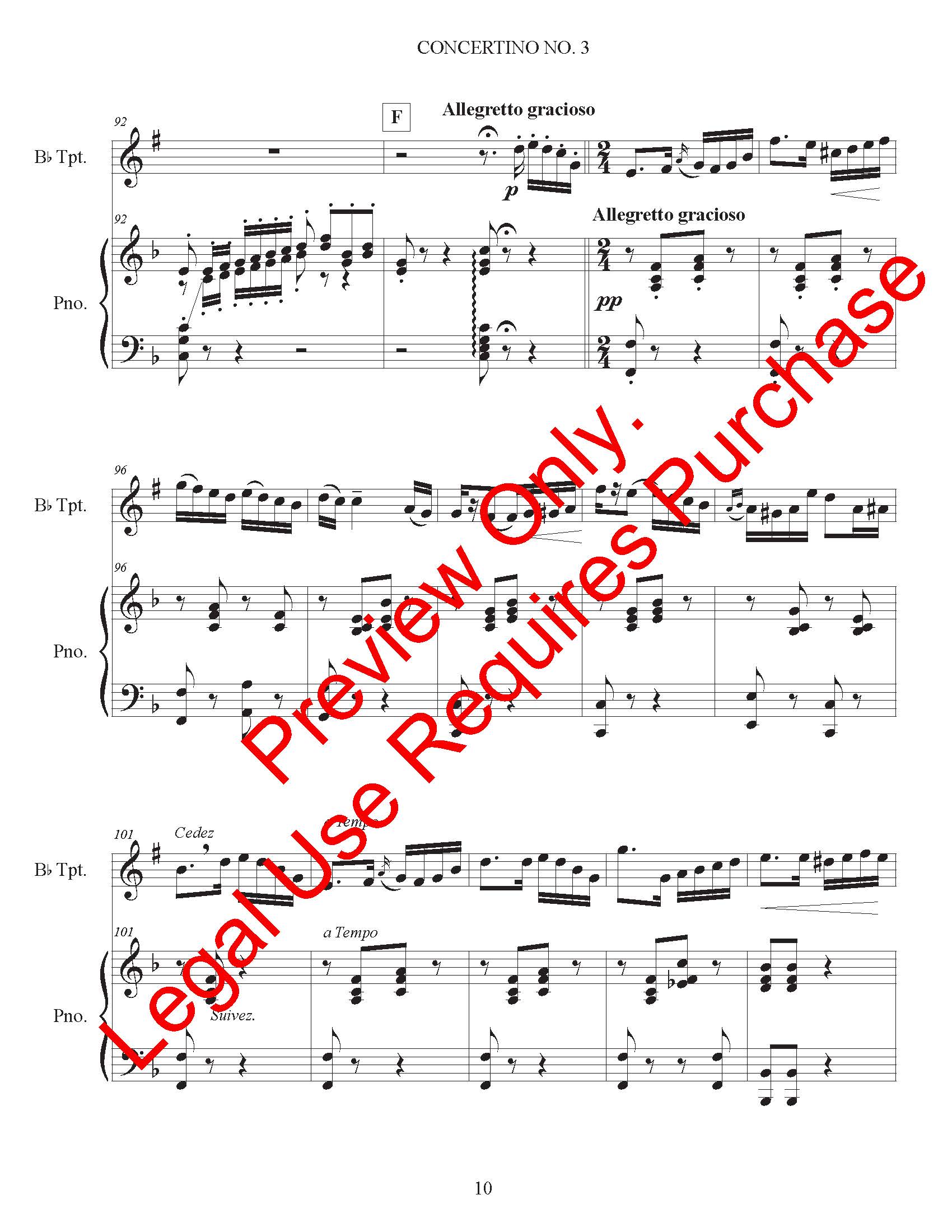 Concertino No. 3 Op. 163 for Trumpet and Piano