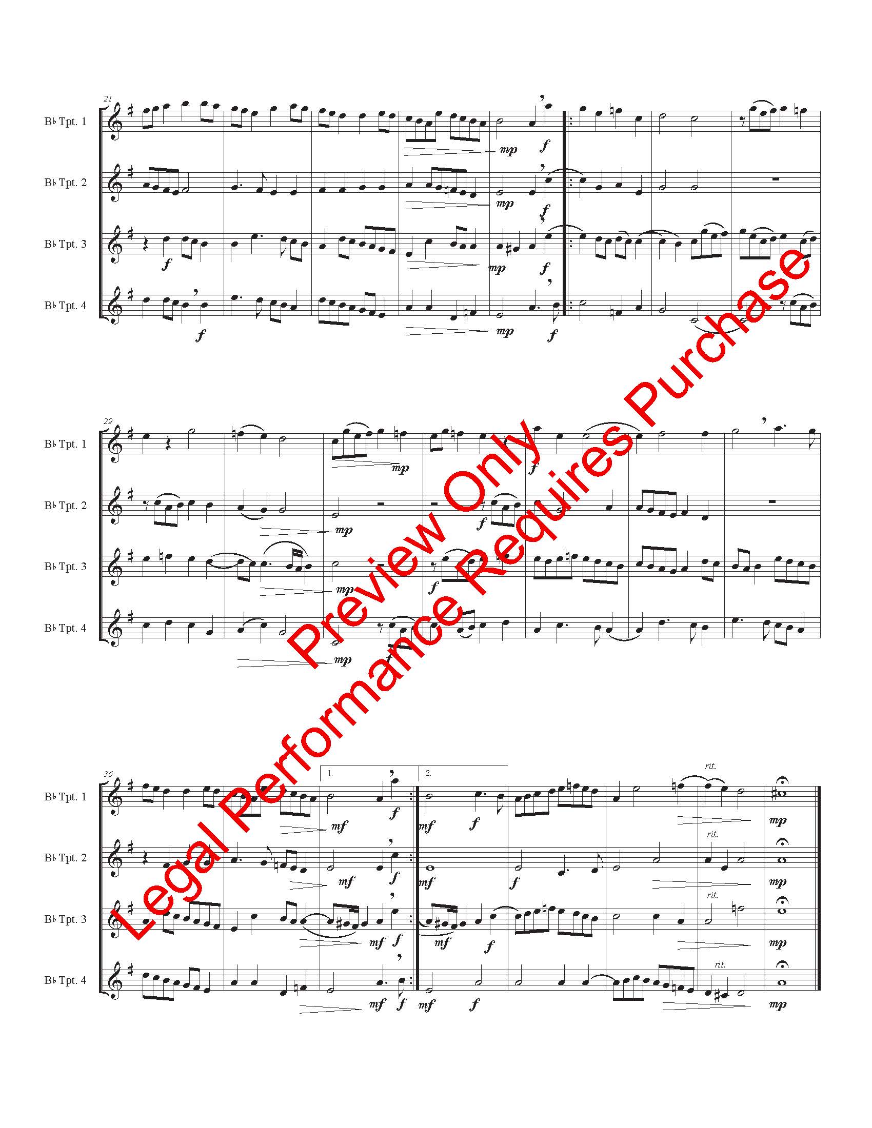 Canzona Secunda (La Martinenga) for 4 Trumpets