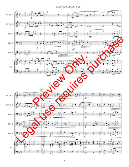 Canzona Prima a 5 for Brass Quintet