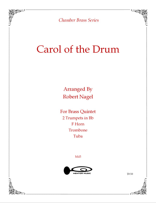 Carol of the Drum for Brass Quintet