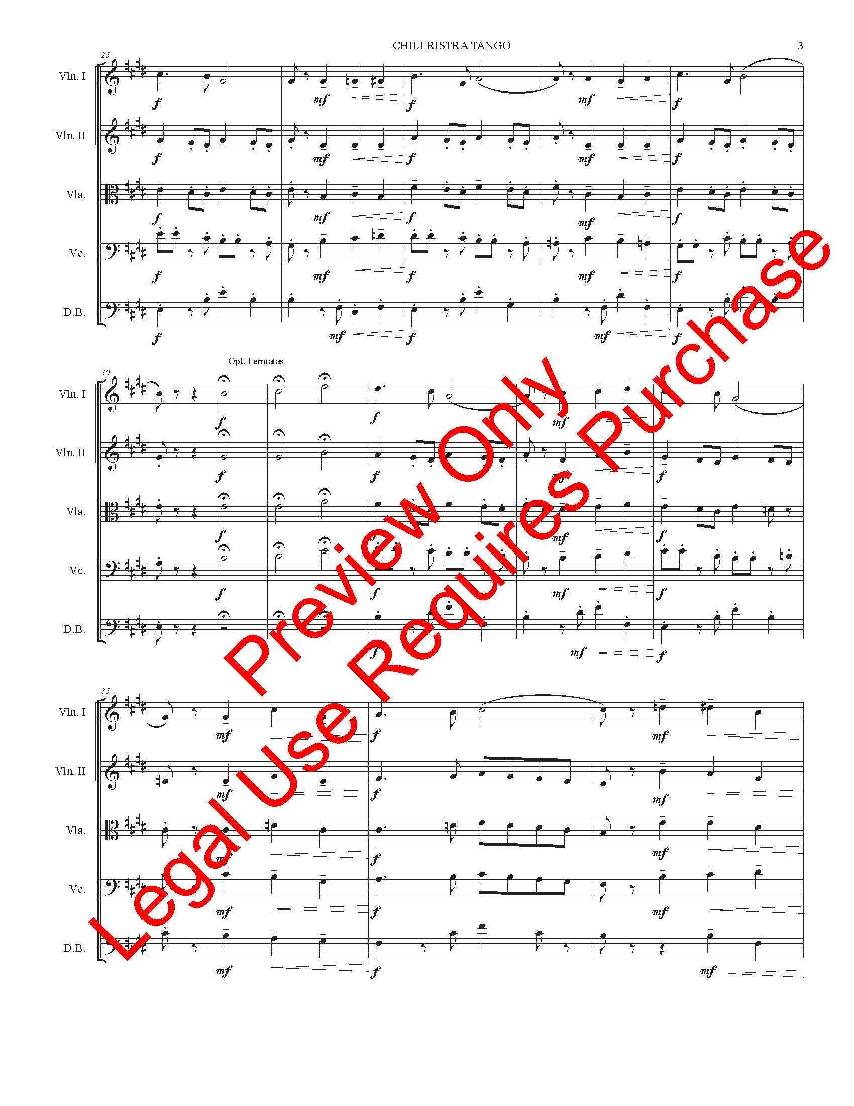 Chili Ristra Tango (O Fair New Mexico) for String Quartet (Quintet)