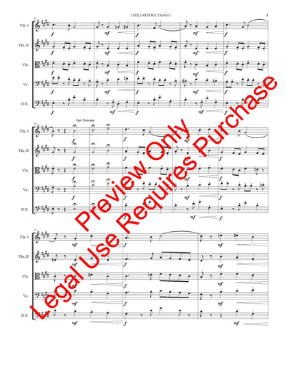 Chili Ristra Tango (O Fair New Mexico) for String Quartet (Quintet)