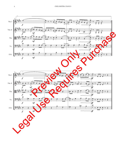 Chili Ristra Tango (O Fair New Mexico) for String Quartet (Quintet)