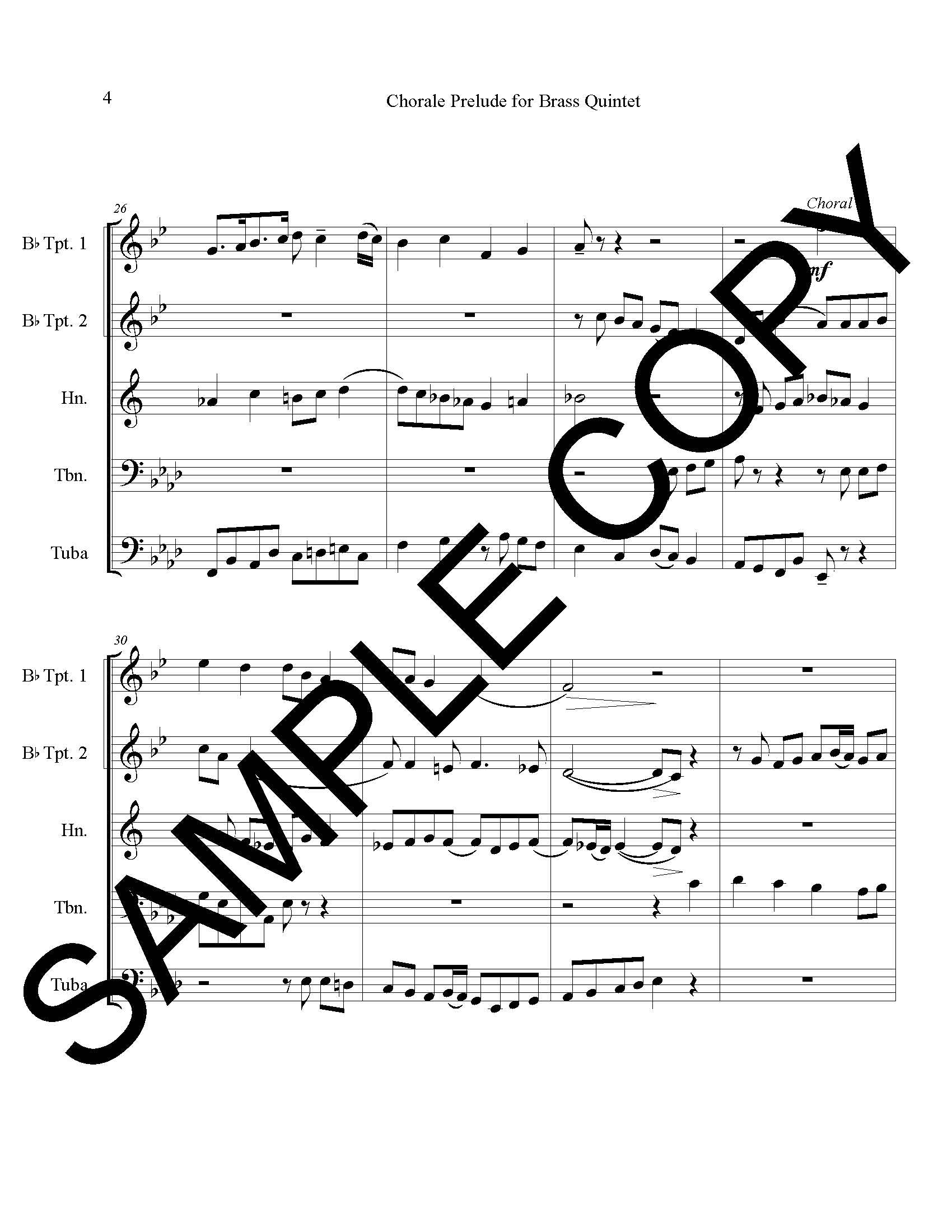 Chorale Prelude for Brass Quintet