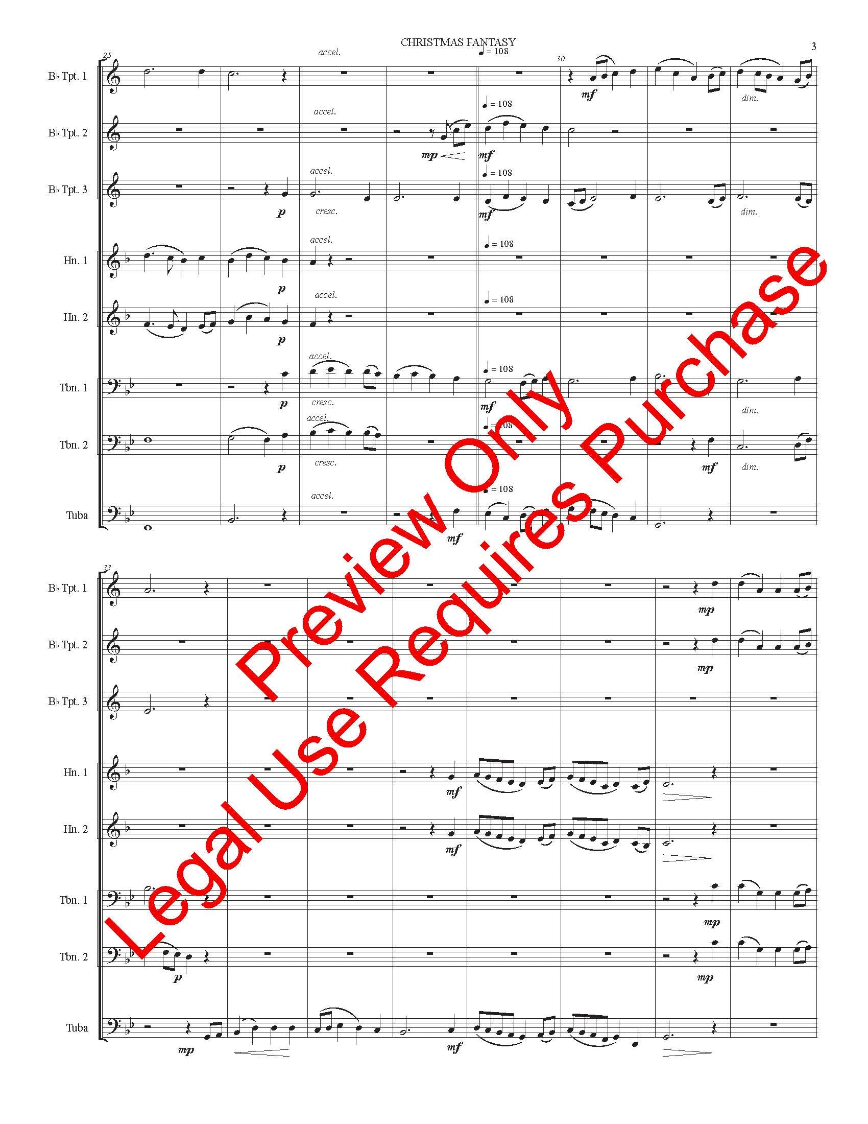 Christmas Fantasy for Brass Choir