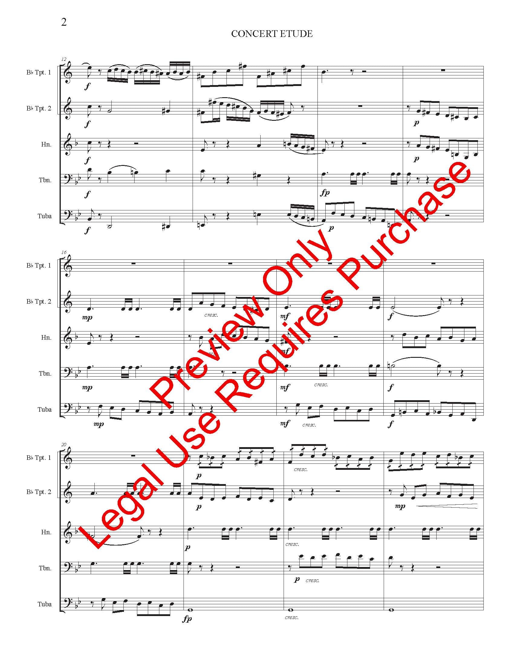 Concert Etude for Brass Quintet