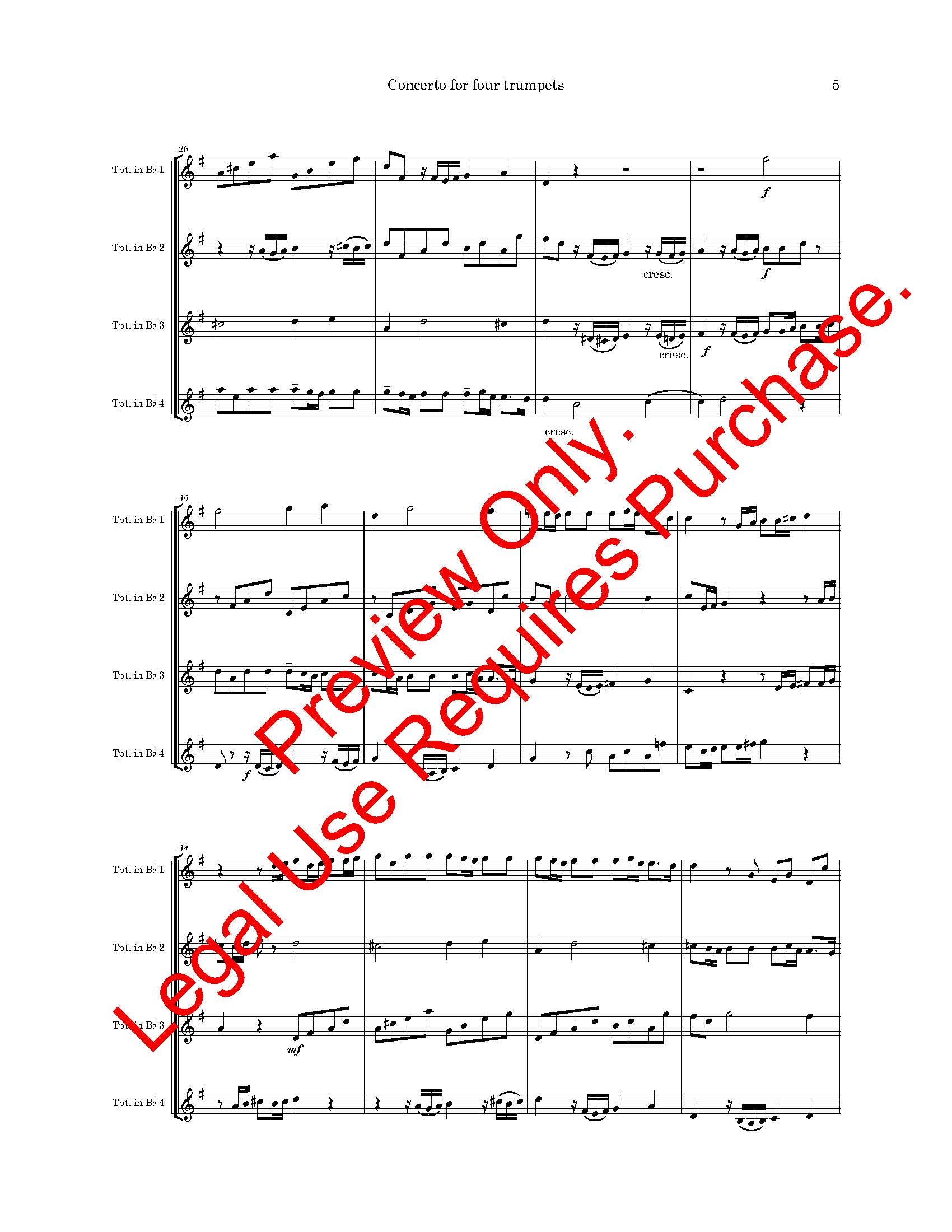 Concerto for Four Trumpets (G.P. Telemann)