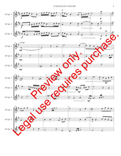 Consorts By Cornish for Trumpet Trio