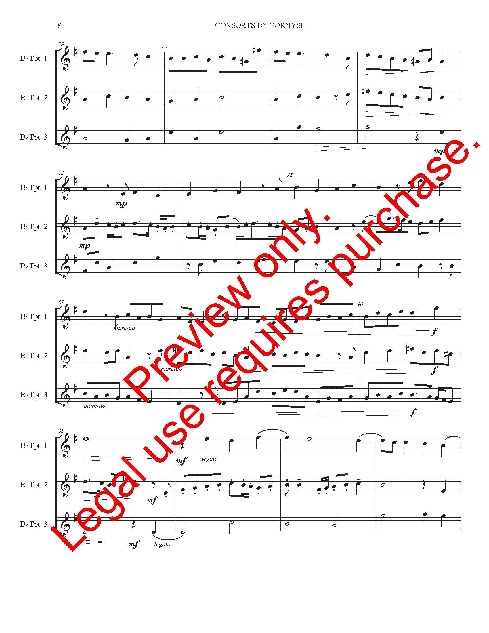 Consorts By Cornish for Trumpet Trio