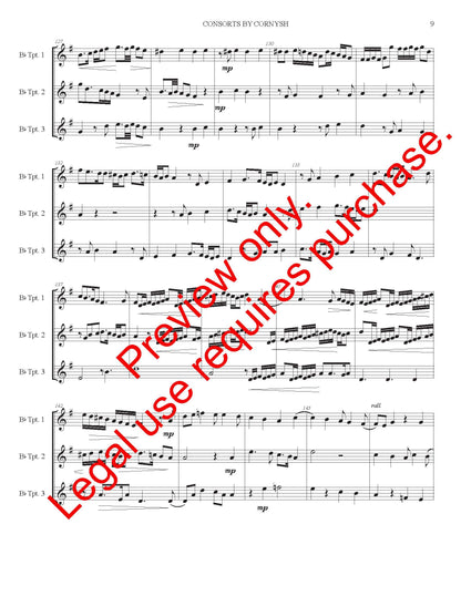 Consorts By Cornish for Trumpet Trio