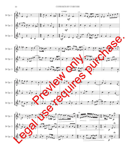 Consorts By Cornish for Trumpet Trio