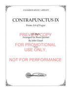 Contrapunctus IX from Bach's Art of Fugue for Brass Quintet