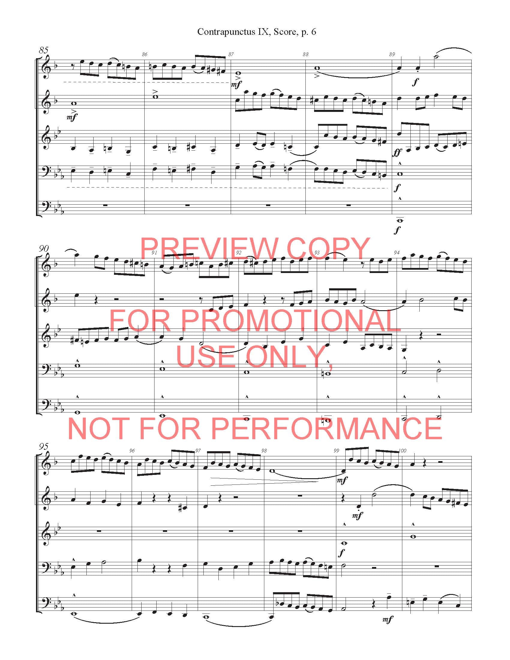 Contrapunctus IX from Bach's Art of Fugue for Brass Quintet