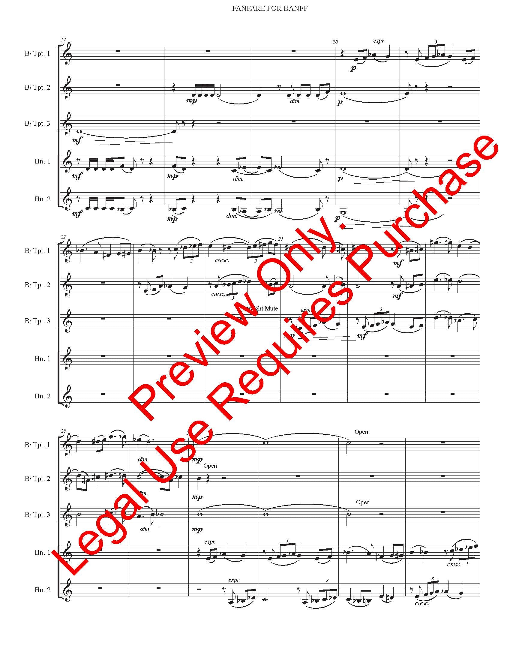 Fanfare for Banff (Brass Ensemble)
