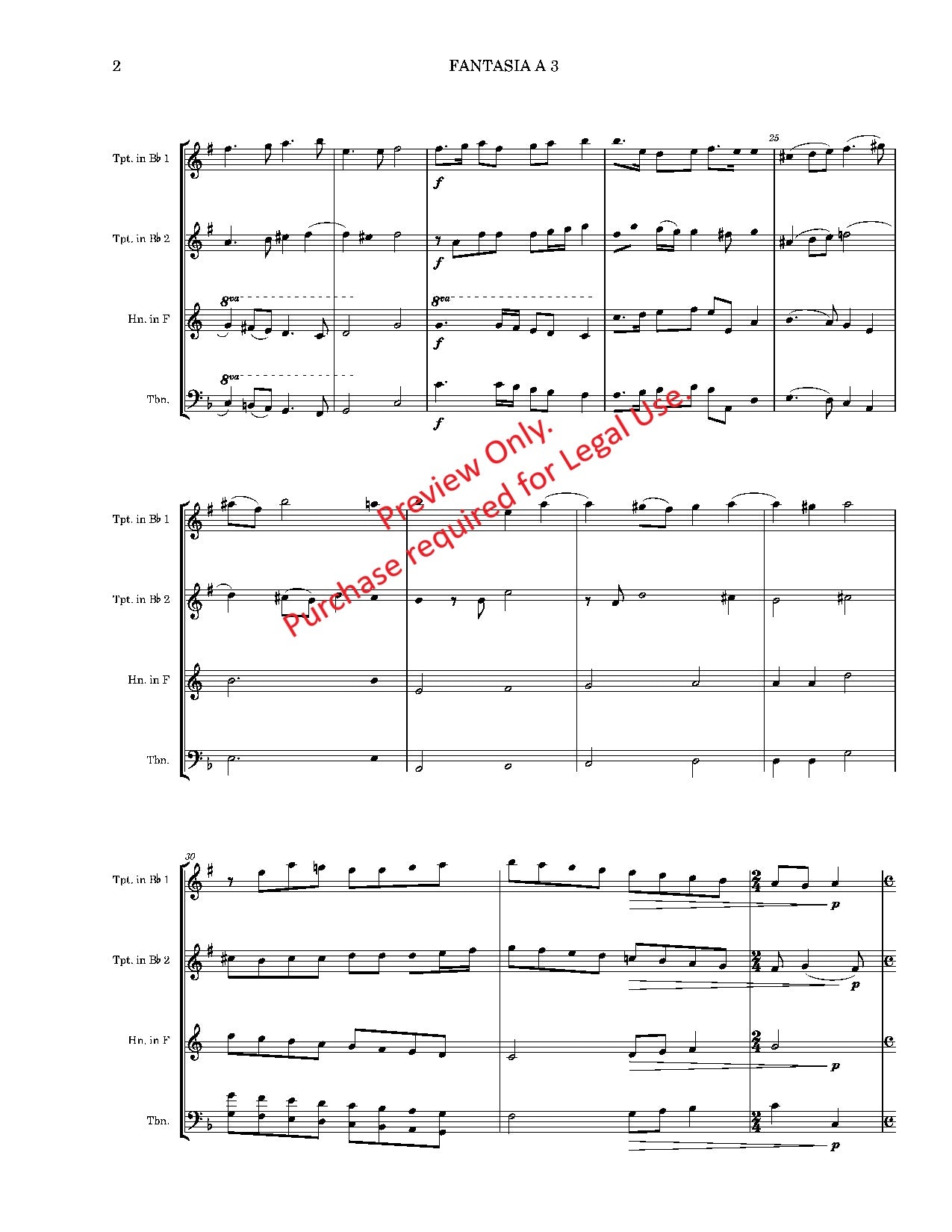 Fantasia a '3 for Brass Trio