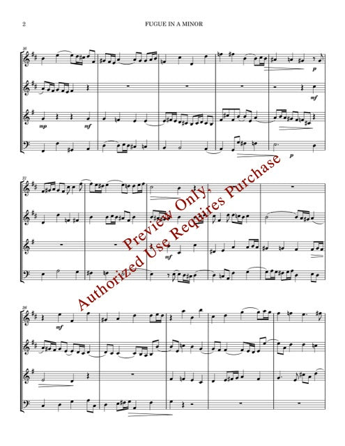 The Fugal Handel, for Brass Quartet