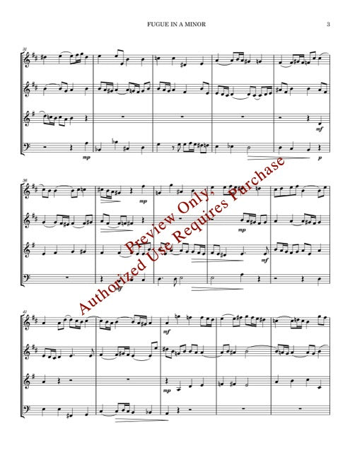 The Fugal Handel, for Brass Quartet